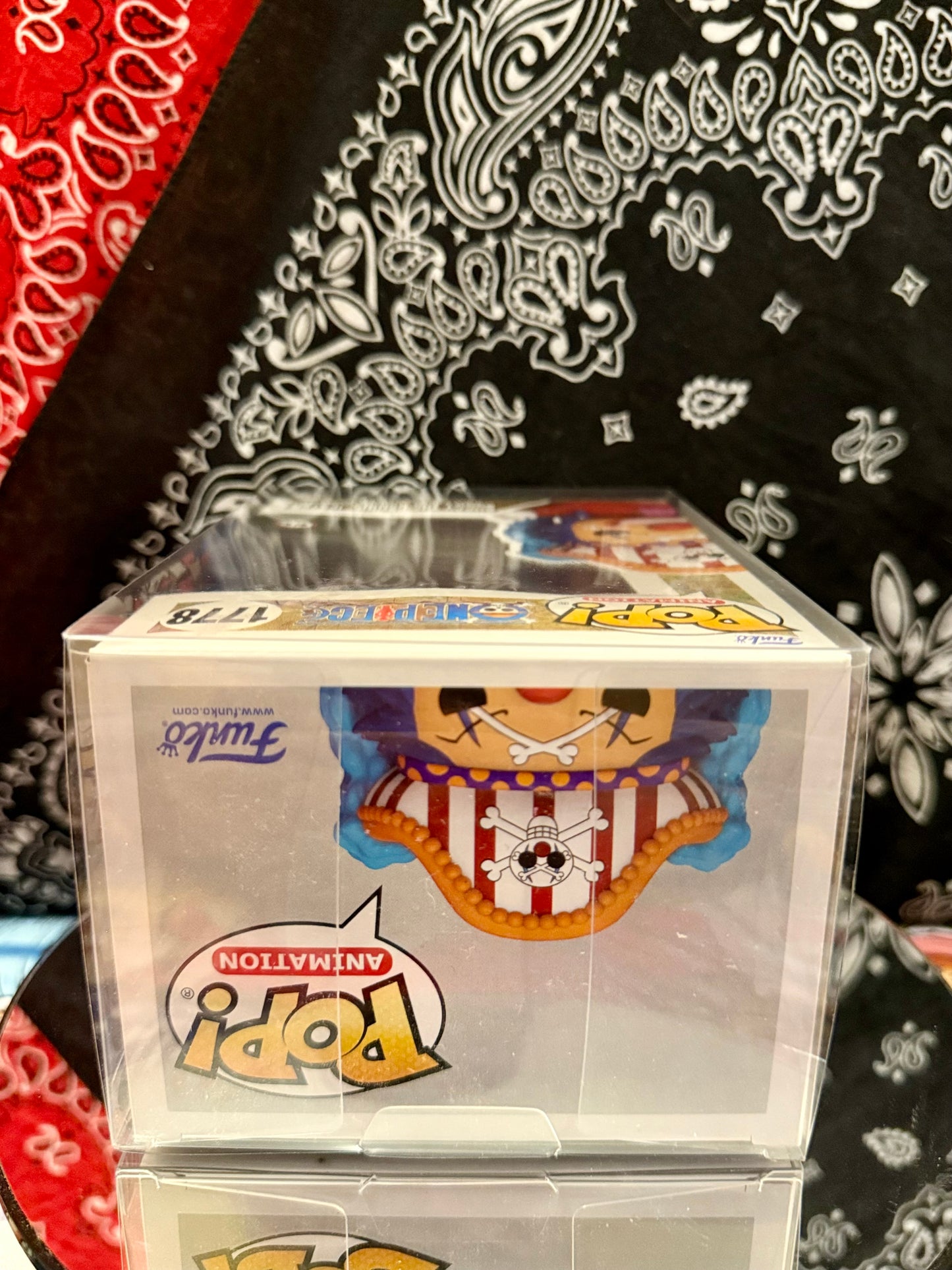 Funko Pop! Custom Art, One Piece: Buggy the Genius Jester #1778, Side Panel Artwork, New/Mint