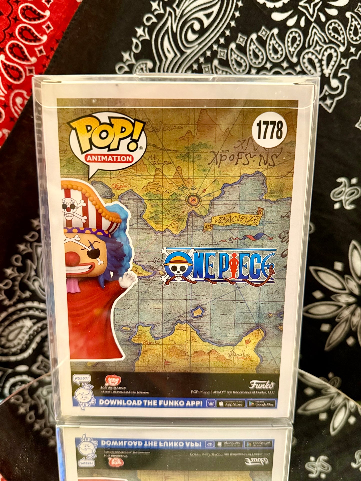 Funko Pop! Custom Art, One Piece: Buggy the Genius Jester #1778, Side Panel Artwork, New/Mint