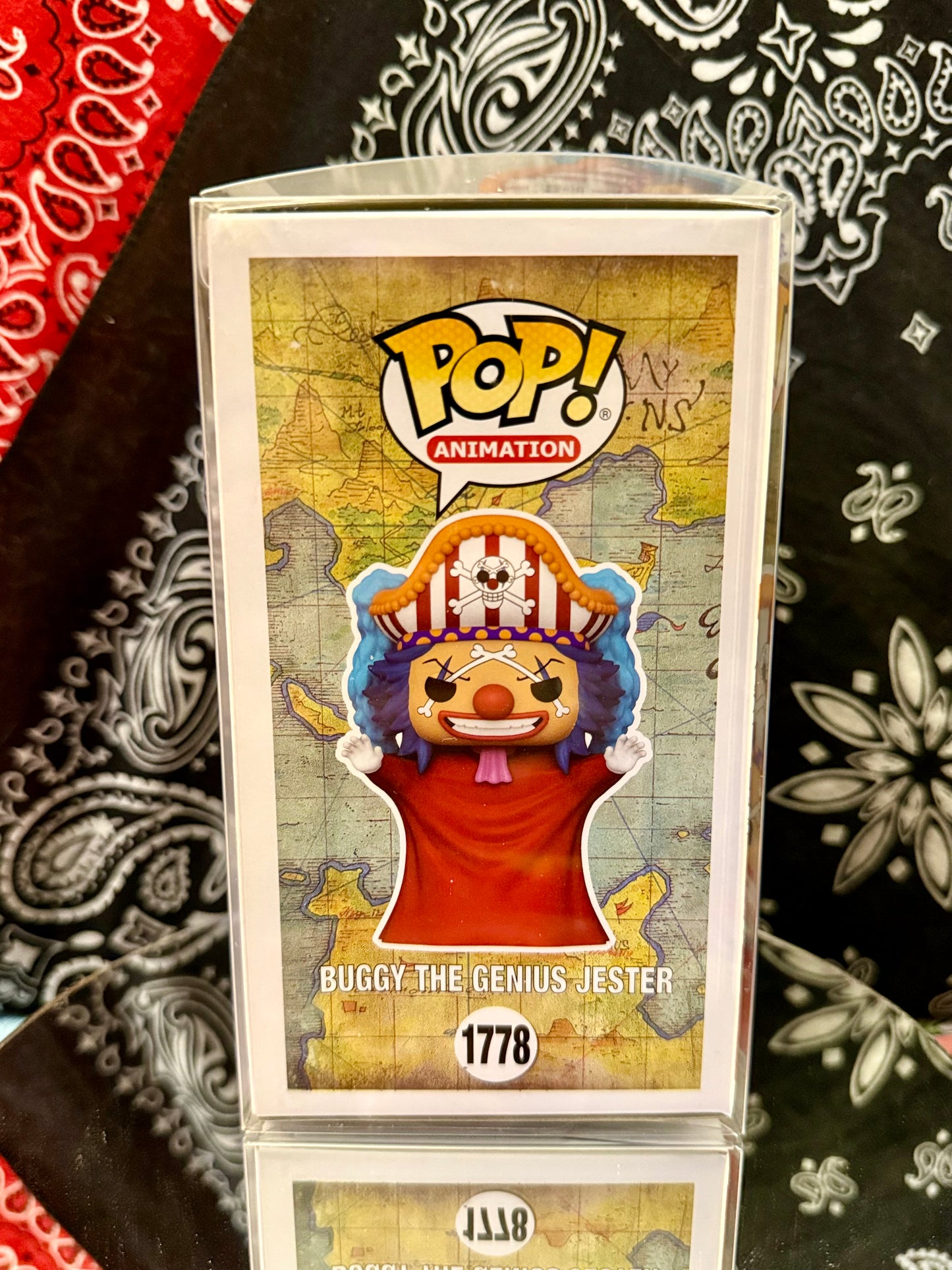 Funko Pop! Custom Art, One Piece: Buggy the Genius Jester #1778, Side Panel Artwork, New/Mint
