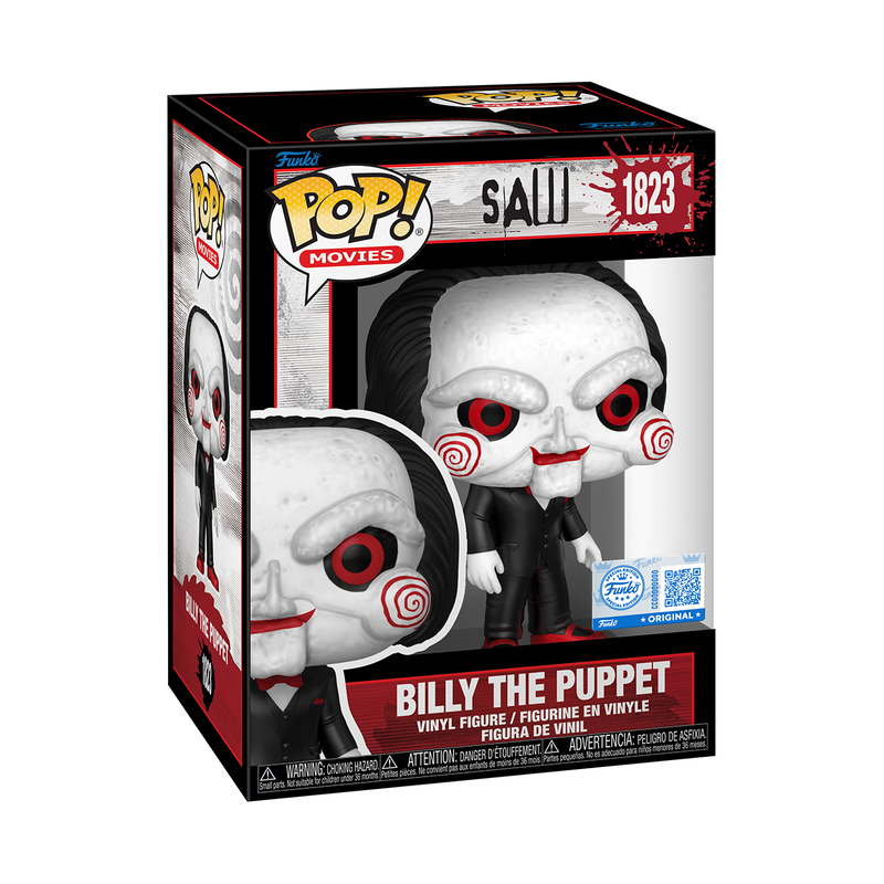 Funko Pop! Movies: SAW – Billy the Puppet #1823 (Funko/Scare Fair 2025 Exclusive, New/Mint)