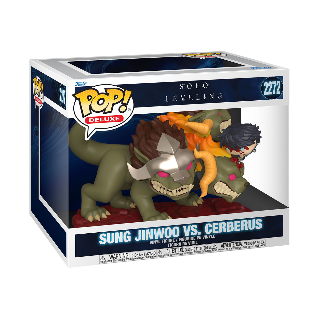 Funko Pop! Deluxe Solo Leveling Jinwoo vs Cerberus #2272 Vinyl Figure Preorder