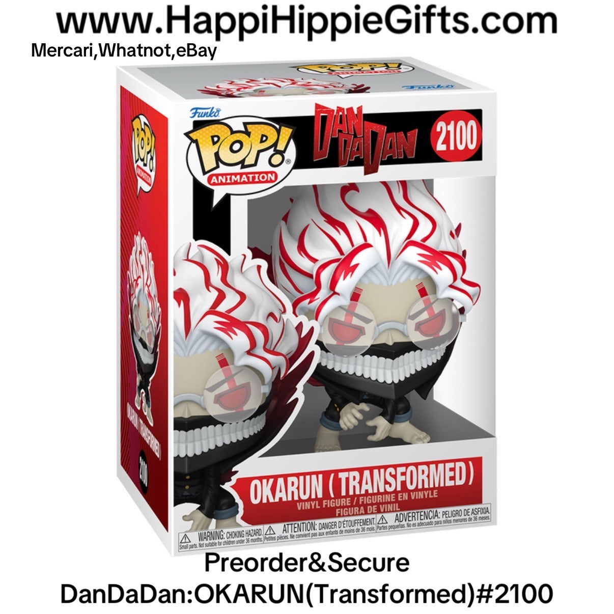 Funko Pop! Animation: DanDaDan – Okarun (Transformed) #2100 (Common) – PRE-ORDER, New/Mint