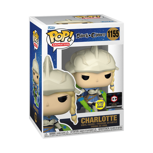 Funko Pop! Animation: Black Clover – Charlotte #1155, Chalice Exclusive GITD, New/Mint